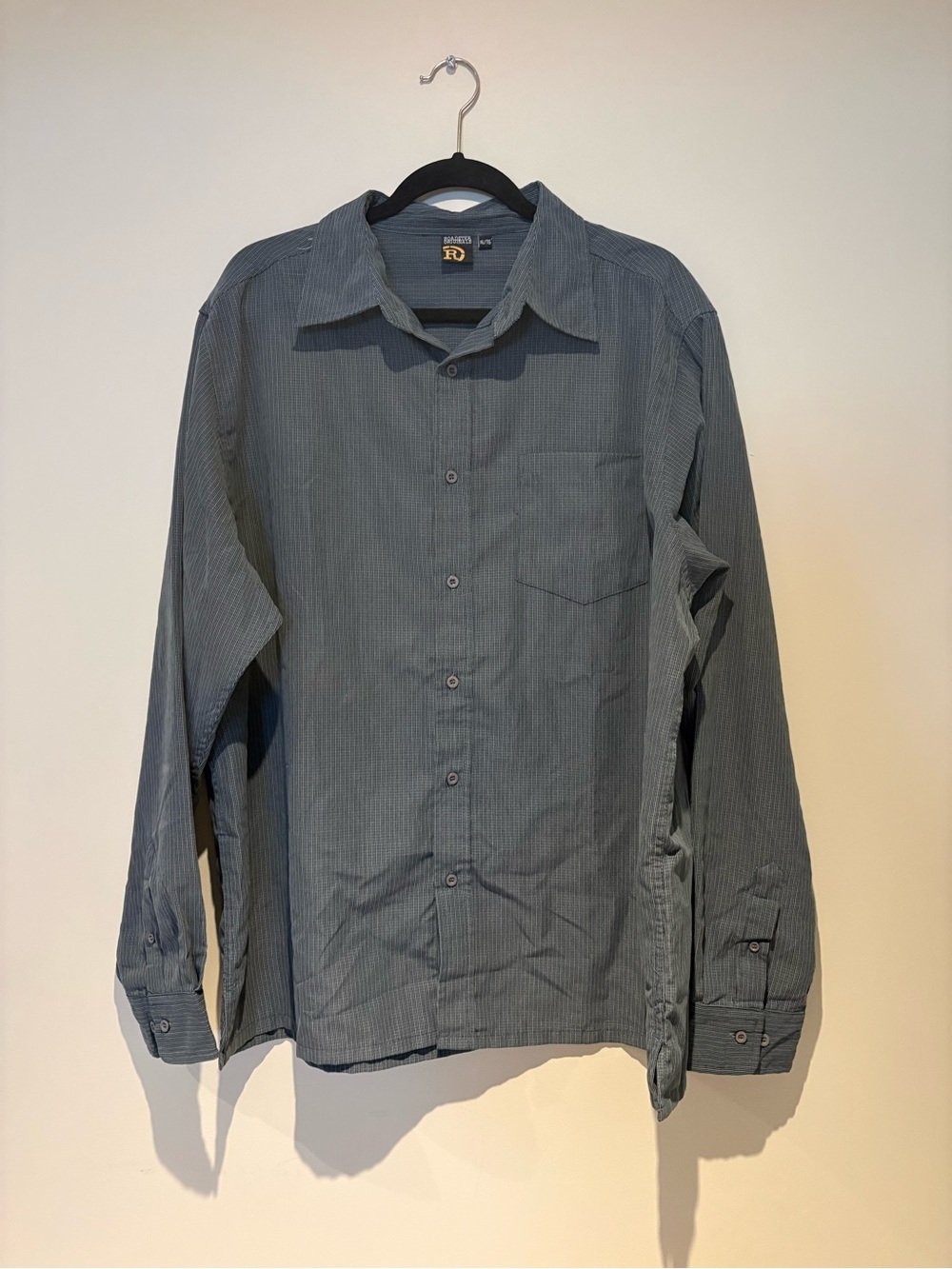 Men's Long-Sleeve Button-Up Shirt in Slate Blue